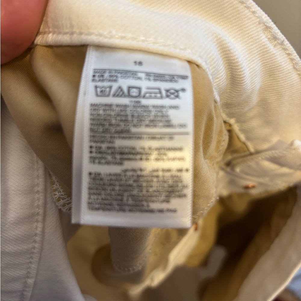 Old Navy Button Fly White Denim Shorts Size 18 NWT - Picture 4 of 10